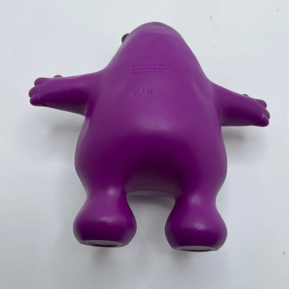 McDonalds Grimace Plant Pal Flex‎ Figure Toy Purple Four Eyes Vintage